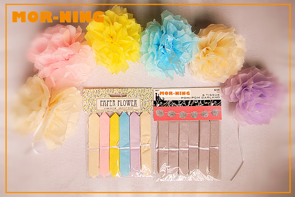 Tissue Paper Pom-pom Garland